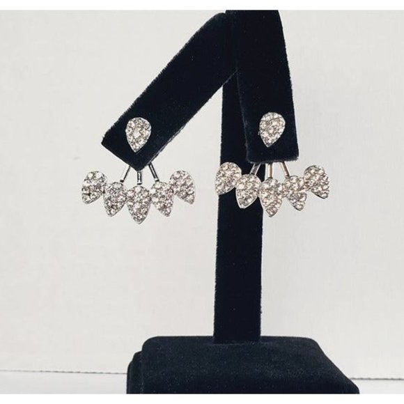 2 Carat Cz Earrings - Etsy Solid 925 Silver 2ct Diamond Womens Earrings Ladies Front Back Stamped Jewelry